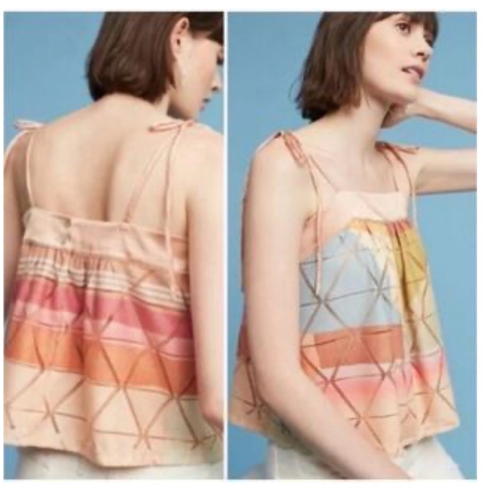 Anthropologie Akemi + Kin Sunset Ombré Tie Strap Tank